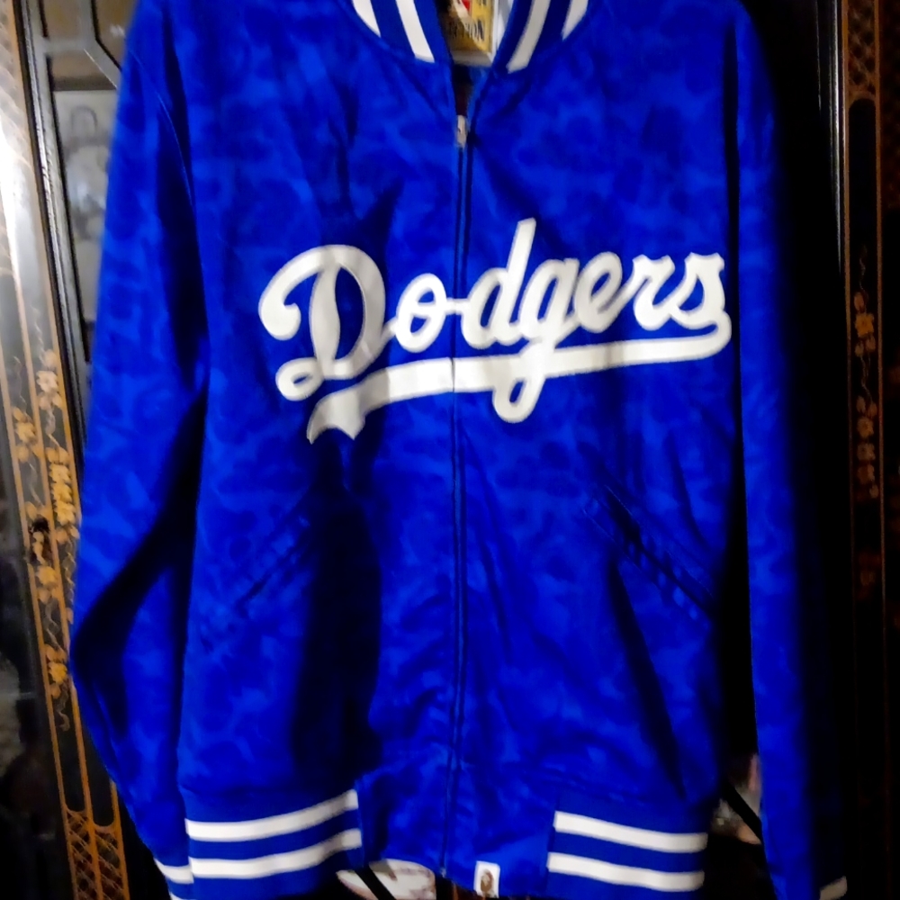BAPE DODGERS button up JACKET Collabo Between MITCHELL AND NESS and BAPE!!RARE!